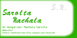 sarolta machala business card